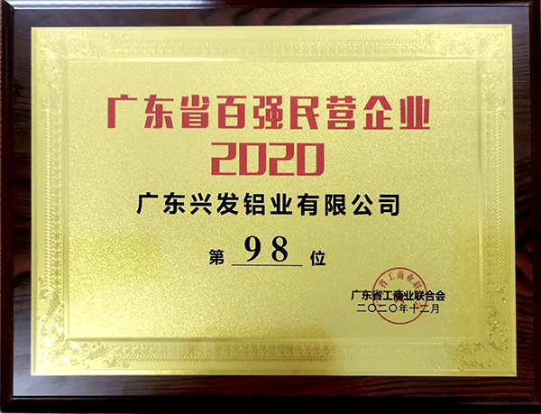 2020广东省百强民营企业